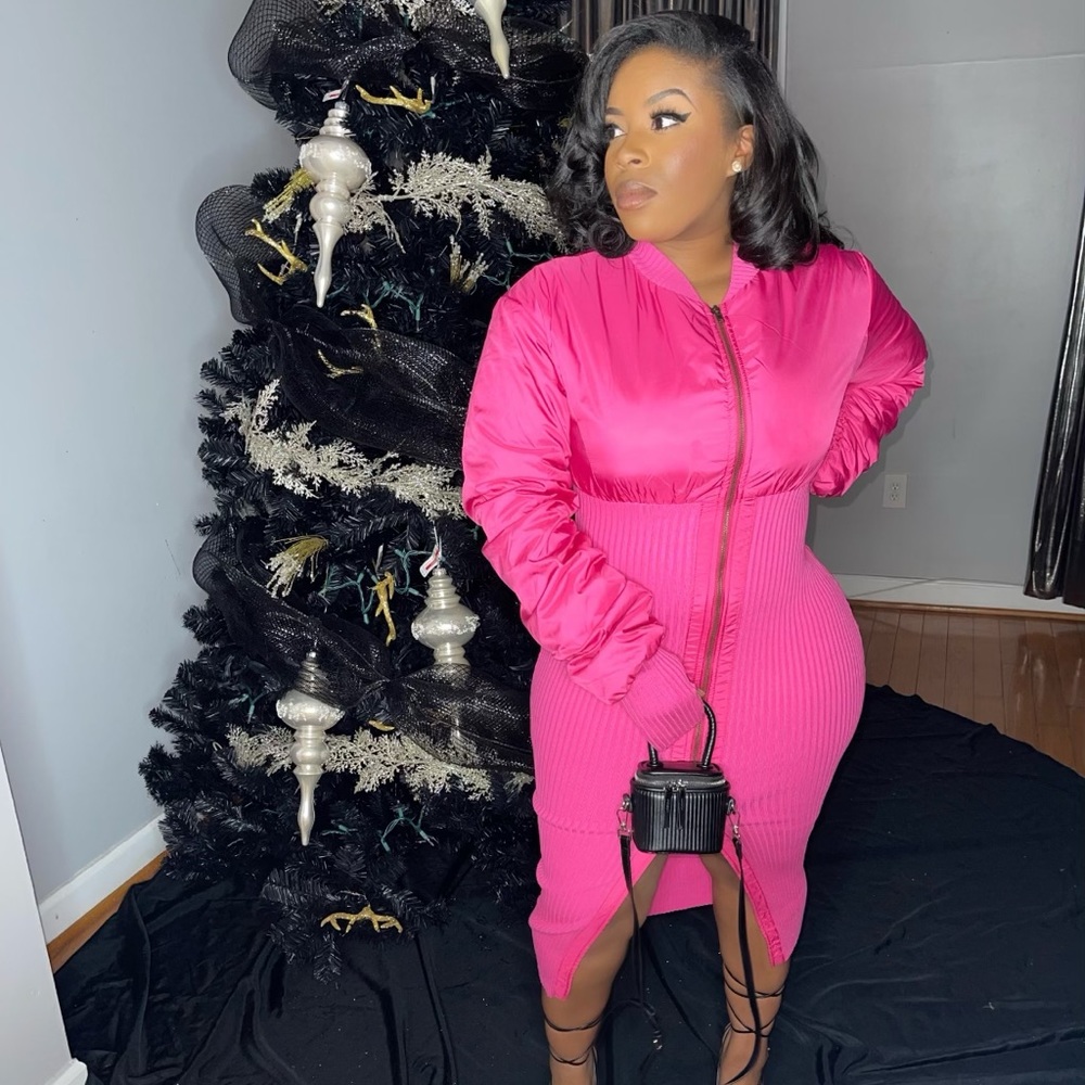 Bomber Jacket Dress - Picture 2 of 8